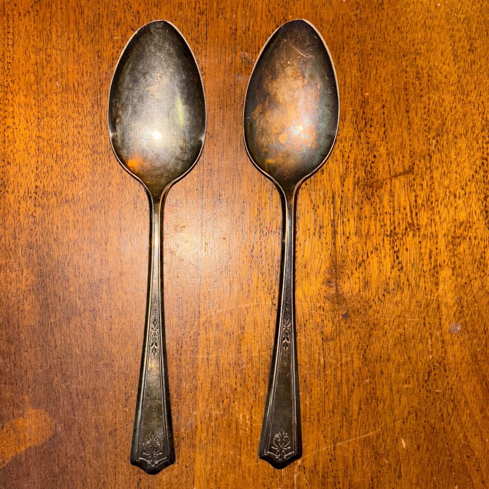 2 Vtg 1881 Rogers Tablespoons